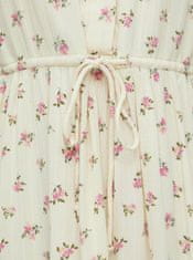 Pieces Krémové květované košilové šaty Pieces Thea XS
