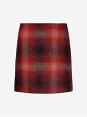 Tommy Hilfiger Červená dámská krátká sukně s příměsí vlny Tommy Hilfiger Wool Shadow Check Short S