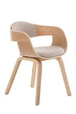 BHM Germany Jídelní židle Kingston, textil, přírodní / krémová