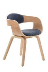BHM Germany Jídelní židle Kingston, textil, přírodní / modrá
