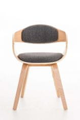 BHM Germany Jídelní židle Kingston, textil, přírodní / světle šedá