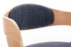 BHM Germany Jídelní židle Kingston, textil, přírodní / modrá