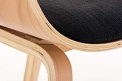 BHM Germany Jídelní židle Kingston, textil, přírodní / černá