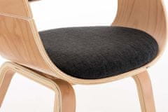 BHM Germany Jídelní židle Kingston, textil, přírodní / tmavě šedá