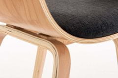 BHM Germany Jídelní židle Kingston, textil, přírodní / tmavě šedá