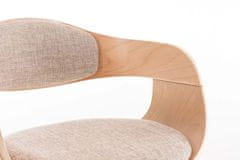 BHM Germany Jídelní židle Kingston, textil, přírodní / krémová