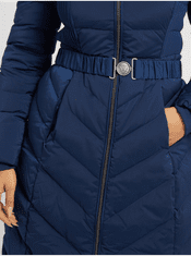 Guess Tmavě modrý dámský prošívaný kabát s odepínací kapucí Guess Caterina XS