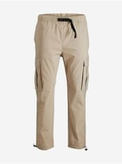 Jack&Jones Béžové kalhoty s kapsami Jack & Jones Gordon XL