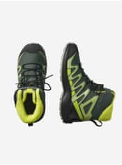 Zeleno-černé klučičí kotníkové outdoorové boty Salomon XA PRO 32