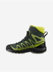 Salomon Zeleno-černé klučičí kotníkové outdoorové boty Salomon XA PRO 32