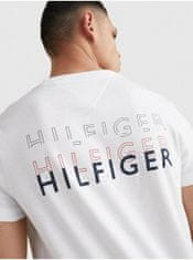 Tommy Hilfiger Bílé pánské tričko s potiskem Tommy Hilfiger XXL