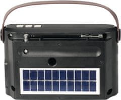 Trevi RA 7F25 BT, přenosné, solární panel 100mA, černá