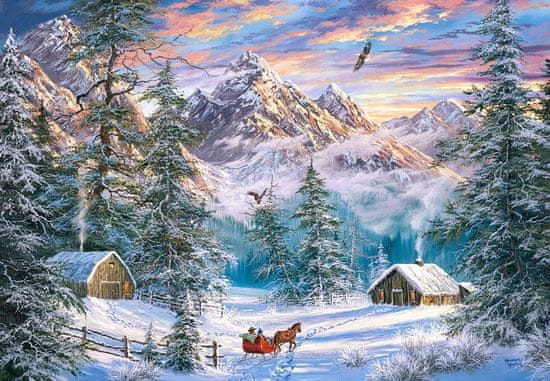 Castorland Puzzle Vánoční hory 1000 dílků