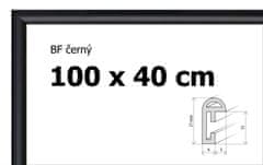 BFHM Plastový rám 100x40cm - černý