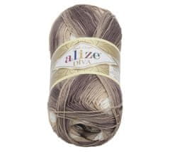 Alize Příze DIVA BATIK - 100g / 350 m - světlá béžová, tmavá béžová