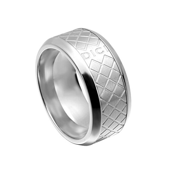 Dici Milano Vzorovaný prsten z oceli DCRG5015010