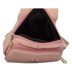 Laura Biaggi Originální malý koženkový batůžek Zeke, růžová