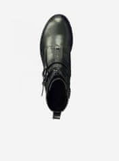 Tamaris Tmavě šedé kotníkové boty s přezkami Tamaris 40