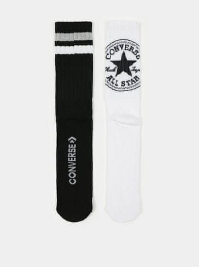 Converse Sada dvou párů pánských ponožek v bílé a černé barvě Converse