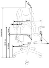 ATAN Kancelářská židle JOFREY - černá/šedá