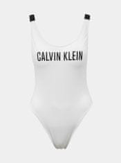 Calvin Klein Bílé jednodílné plavky Scoop Back One Piece-RP Calvin Klein Underwear XS