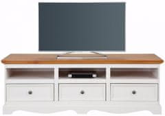 Danish Style Tv stolek Meliss, 163 cm, bílá / borovice