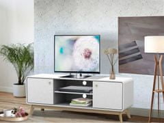 Danish Style Tv stolek Calin, 140 cm, bílá