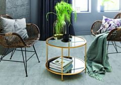 Mørtens Furniture Konferenční stolek Anite, 45 cm, zlatá