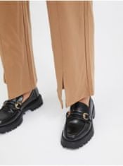 VILA Světle hnědé dámské široké kalhoty VILA Amerone XS