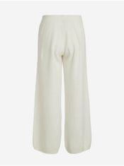 VILA Bílé dámské volné kalhoty VILA Flinka M