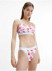 Calvin Klein Červeno-bílá květovaná bralette podprsenka Calvin Klein Underwear S