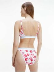 Calvin Klein Červeno-bílá květovaná bralette podprsenka Calvin Klein Underwear S