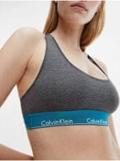 Calvin Klein Šedá dámská vzorovaná sportovní podprsenka Calvin Klein Underwear XS