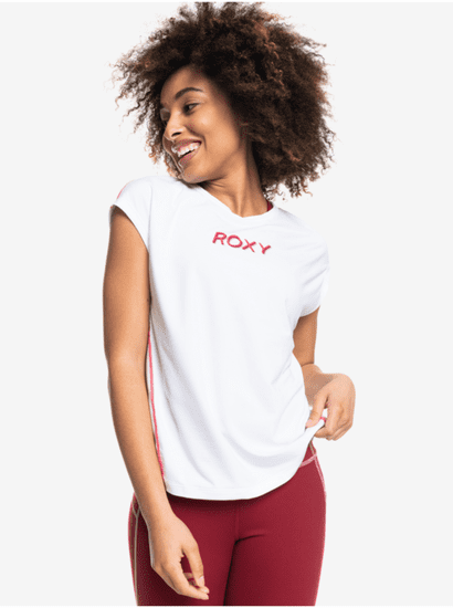 Roxy Bílé dámské tričko s nápisem Roxy Training Grl