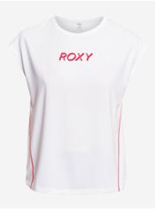 Roxy Bílé dámské tričko s nápisem Roxy Training Grl XS