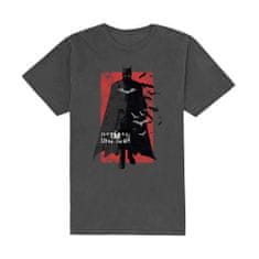 Tričko Batman - Distressed Logo unisex šedé