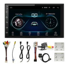 Multimediální přehrávač do auta, AUTORÁDIO 2 din 7palcové Android 13.0, GPS navigací, WIFI, USB, Bluetooth, + zadní kamera