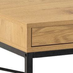 Design Scandinavia Pracovní stůl Seaford, 140 cm, dub / černá