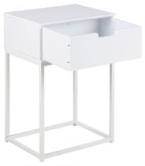 Design Scandinavia Noční stolek Mitra, 62 cm, MDF, bílá