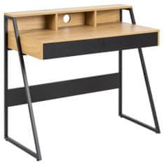 Design Scandinavia Pracovní stůl Reece, 100 cm, dub / černá