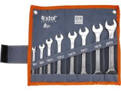 Extol Premium klíče ploché, sada 8ks, 6-22mm, CrV