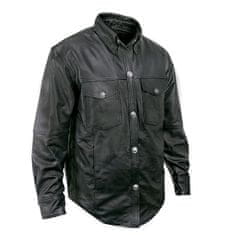 Xelement Bunda SHIRT BLACK - pánská černá kožená jarní a podzimní bunda vel. S