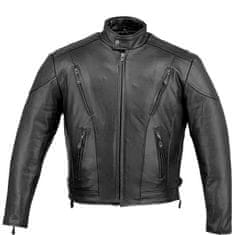 Xelement Bunda CRUISER PREMIUM - pánská černá kožená bunda na motorku vel. 2XL
