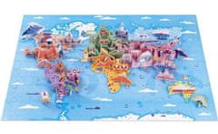 Janod Vzdělávací puzzle Zajímavosti světa 350 dílků