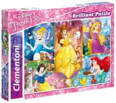 Clementoni Briliant puzzle Disney princezny: Pohádkové světy 104 dílků