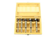 HSS Tools GmbH sukovníky do dřeva 15,0 - 35,0 mm, v dřevěné kazetě, sada 5 dílů