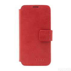 FIXED ProFIT kožené pouzdro na iPhone SE / 8 / 7, černé Červená