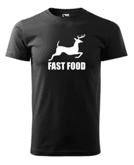 Fenomeno Pánské tričko Fast food - černé Velikost: XL