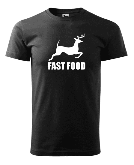 Fenomeno Pánské tričko Fast food - černé Velikost: XL