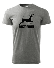 Fenomeno Pánské tričko Fast food - šedé Velikost: XL